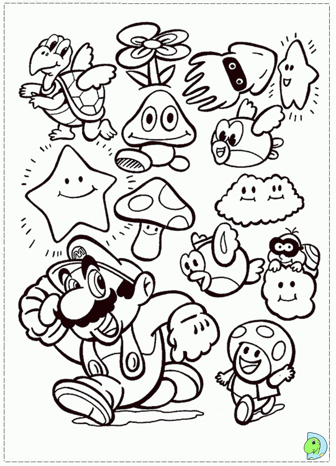 Mario Bros Coloring Pages To Print Coloring Home Mario Bros Coloring Pages To Print Coloring Home