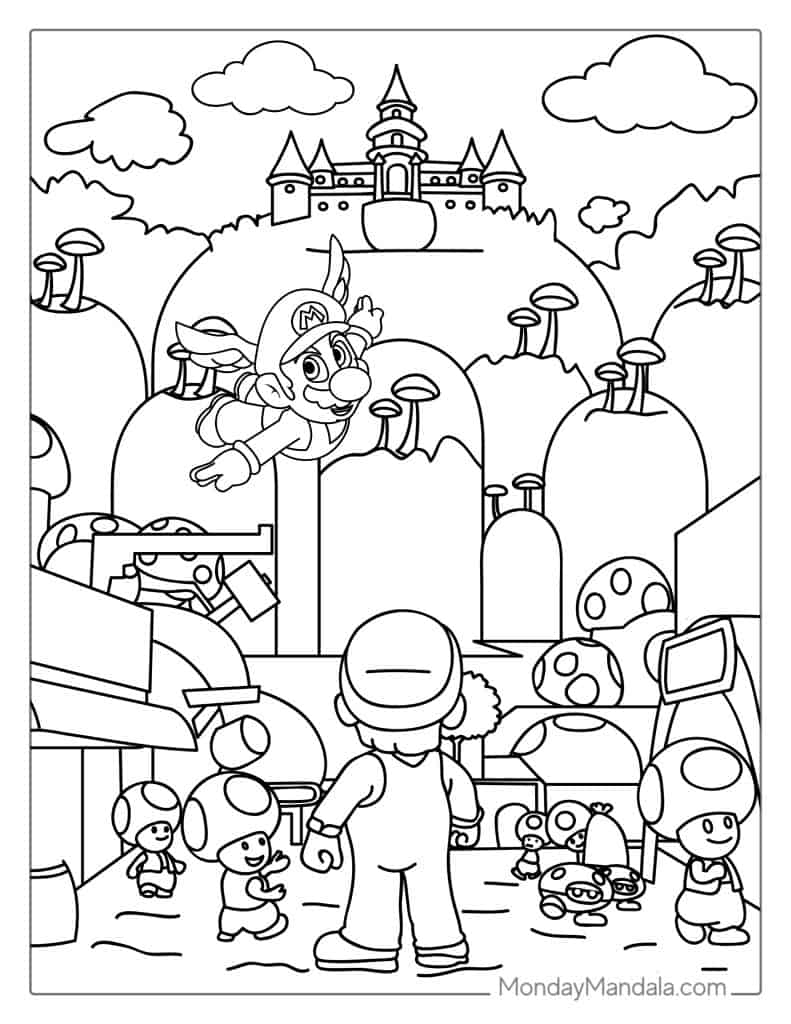 Mario Coloring Page Free PDF Printables Coloring Home Mario Coloring Page Free PDF Printables Coloring Home