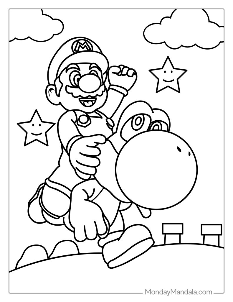 Mario Coloring Page Free PDF Printables Coloring Home Mario Coloring Page Free PDF Printables Coloring Home