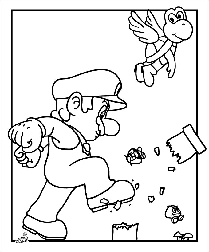 Mario Power Ups Coloring Pages Coloring Pages