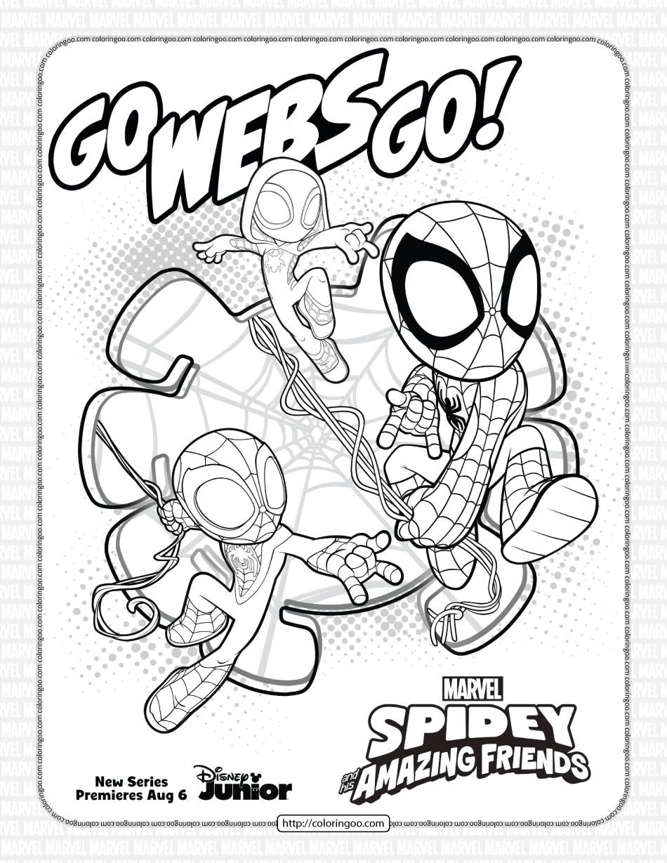Marvel Spidey And His Amazing Friends Coloring Pages Marvel Spidey And His Amazing Friends Coloring Pages