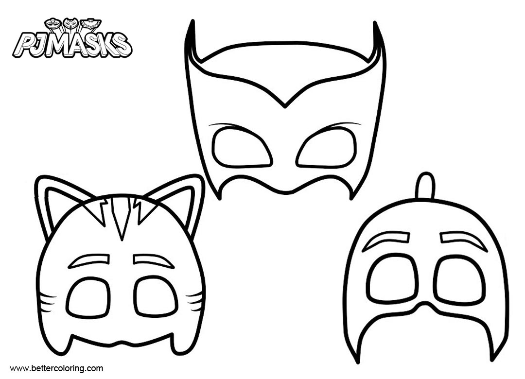 Masks Of PJ Masks Catboy Coloring Pages Free Printable Coloring Pages