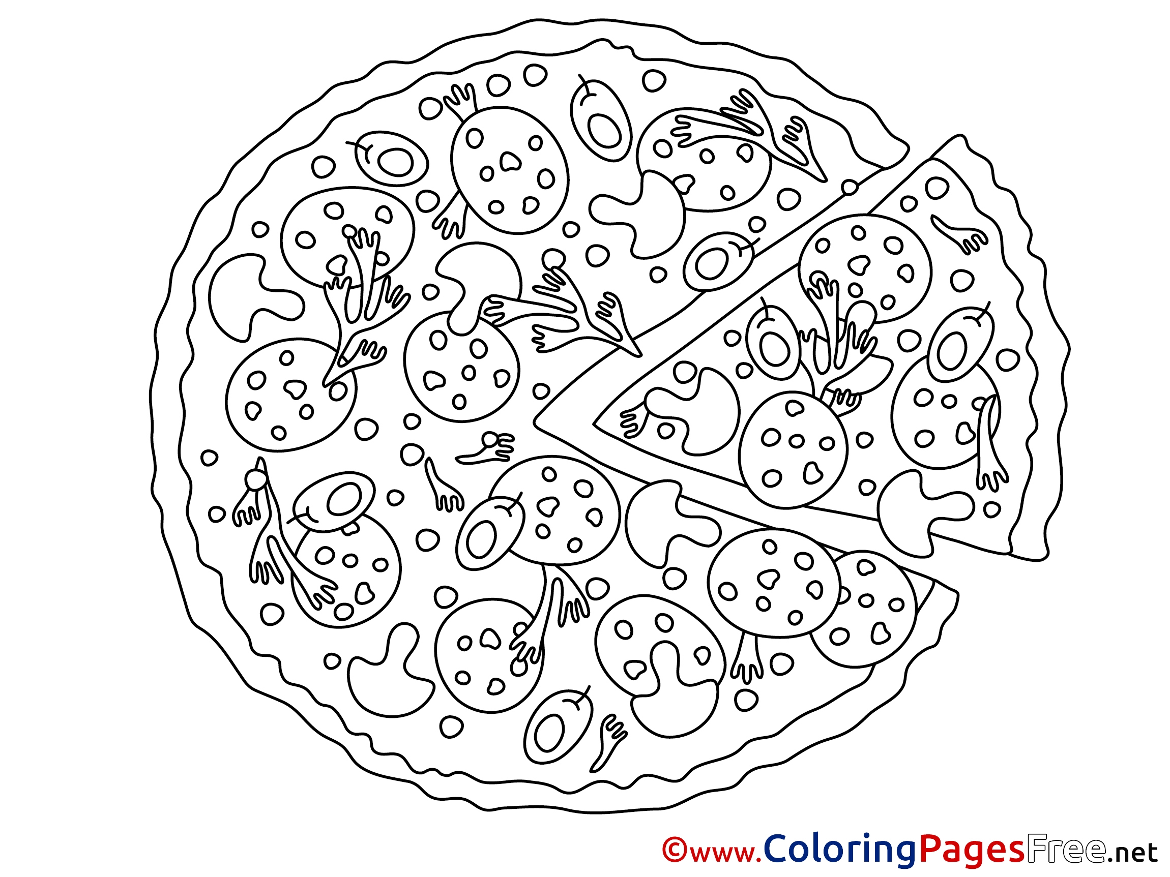 Meal Pizza Free Printable Coloring Sheets Meal Pizza Free Printable Coloring Sheets
