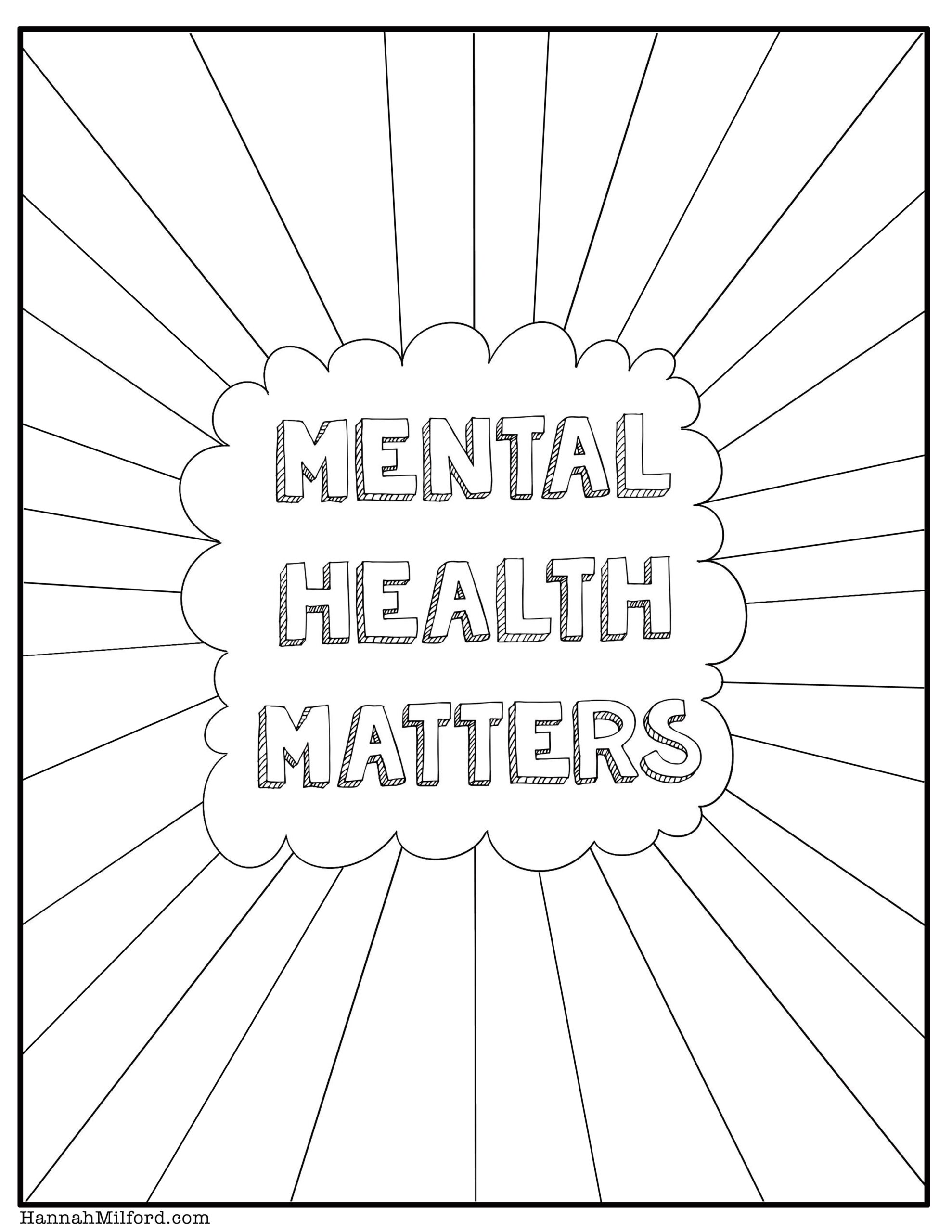 Mental Health Coloring Pages Coloring Home