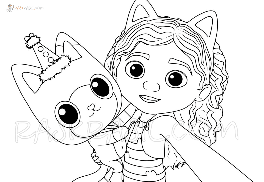Gabby's Dollhouse coloring pages mercat