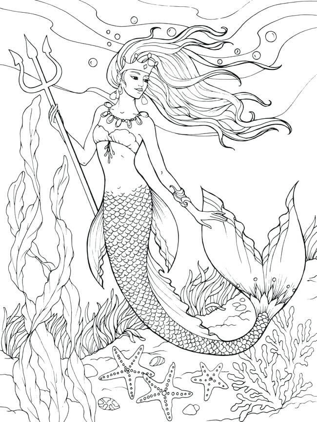 Mermaid Coloring Pages Printable Coloring Pages