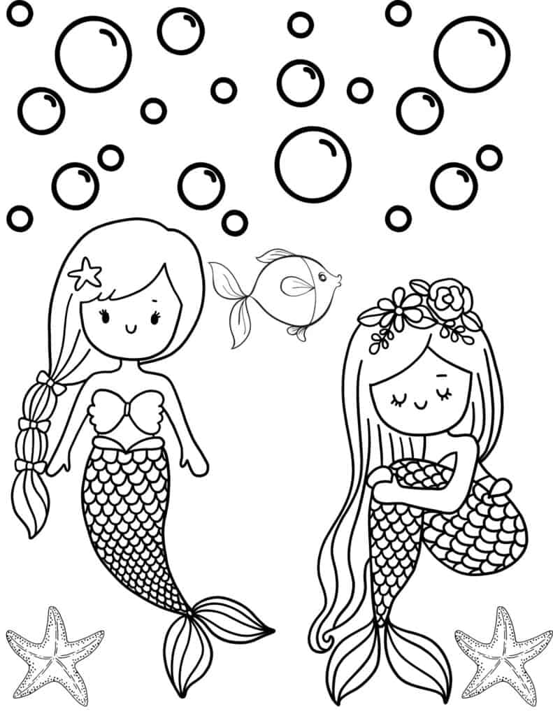 Mermaid Princess Printable Mermaid Princess Printable