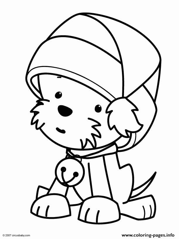 Merry Christmas Puppy Coloring Pages Printable Merry Christmas Puppy Coloring Pages Printable