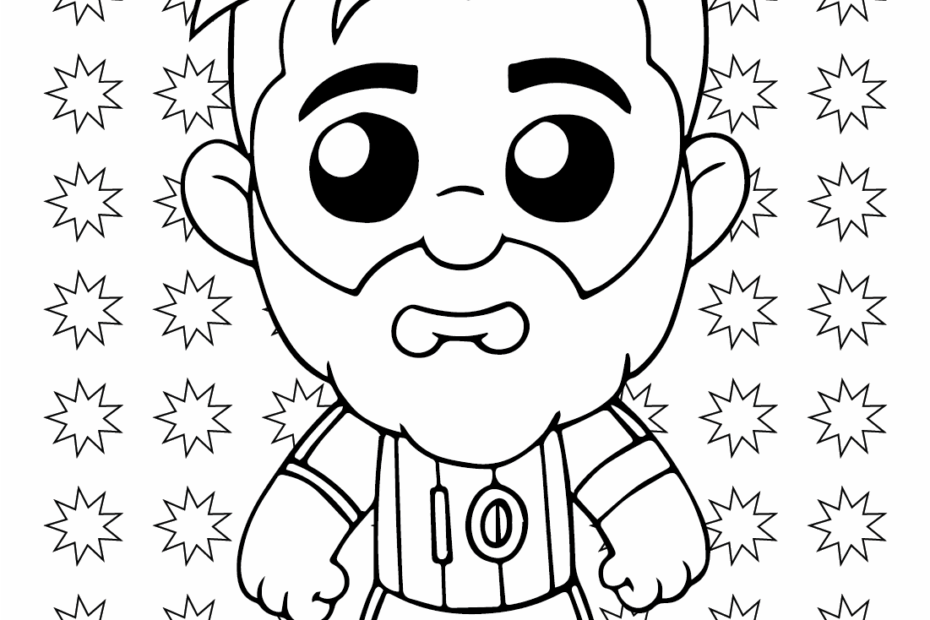 Messi Chibi Coloring Page Free Printable Coloring Pages