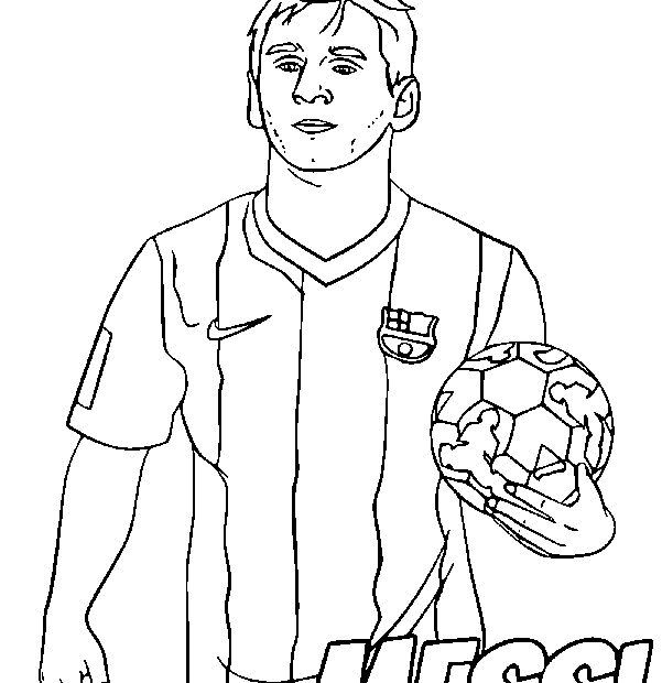 Messi Coloring Pages Coloring Nation