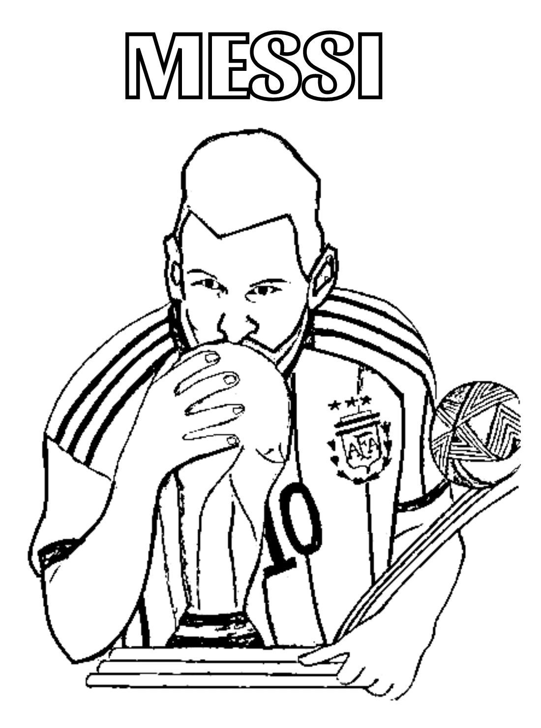 free coloring pages Messi
