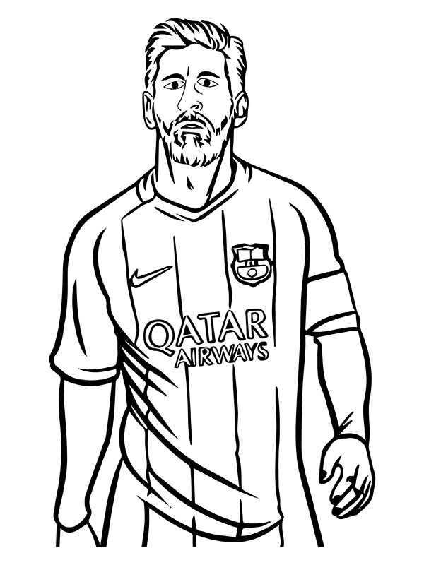 free printable Messi coloring pages