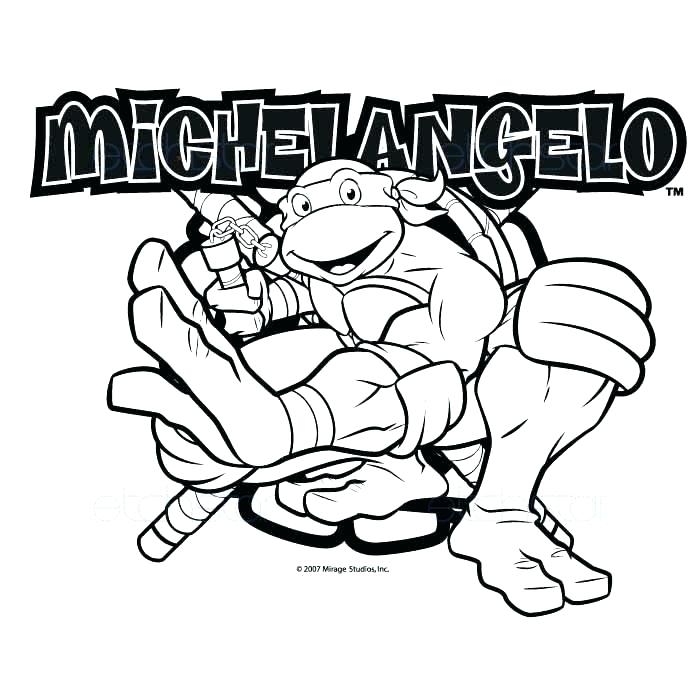 Michelangelo Ninja Turtle Coloring Coloring Pages