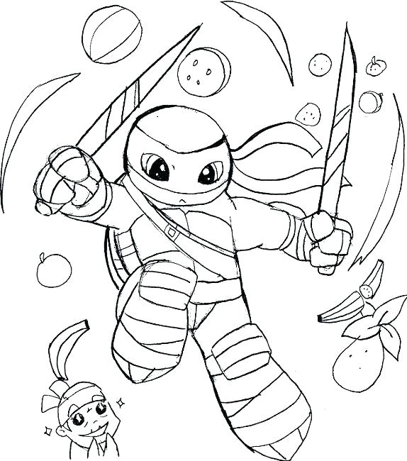 Ninja Turtle coloring pages michelangelo