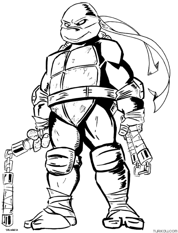 Michelangelo Ninja Turtle Coloring Page Coloring Pages
