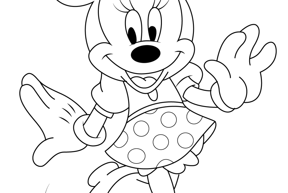 Mickey Minnie So Happy Coloring Page For Kids Free Minnie Mouse