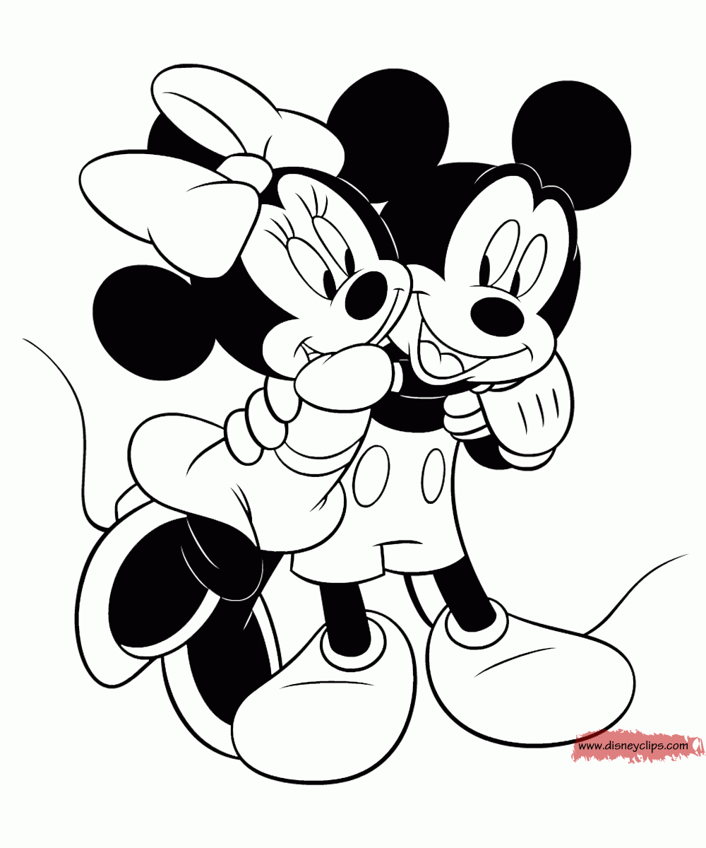 Mickey Mouse And Minnie Coloring Pages Coloring Home