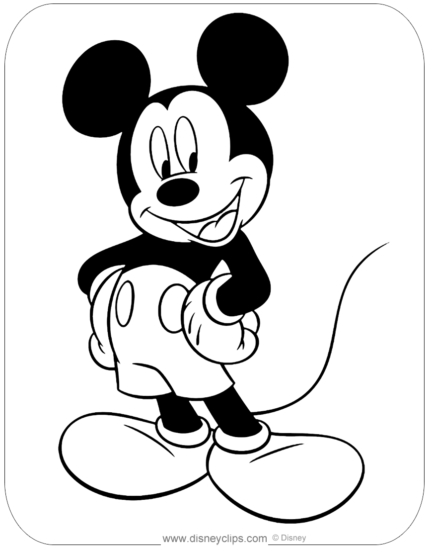printable coloring sheets Mickey Mouse