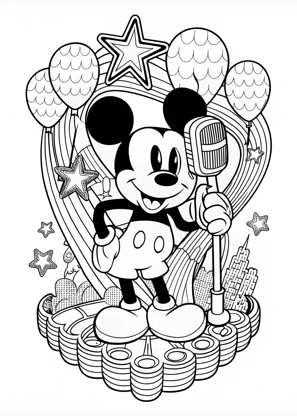 printable coloring page mickey mouse