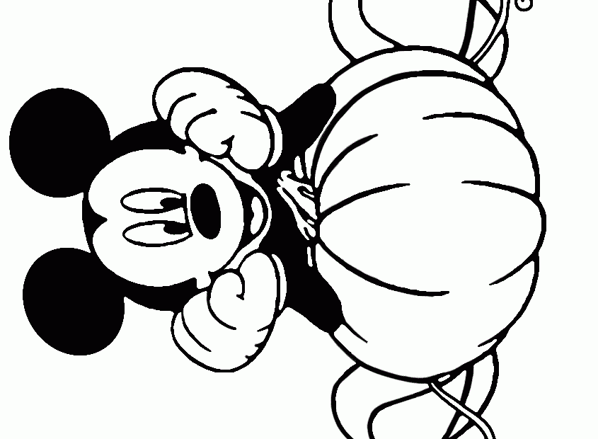 Mickey Mouse Halloween Pages Coloring Pages