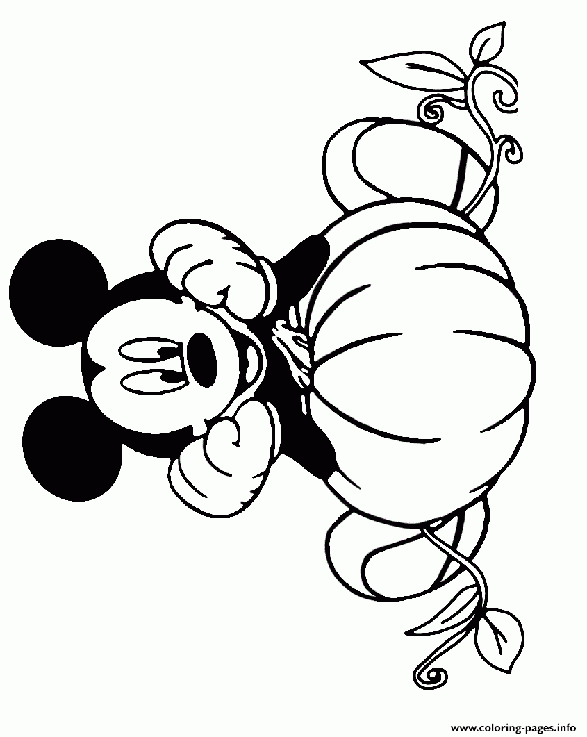 Mickey Mouse Halloween Pages Coloring Pages