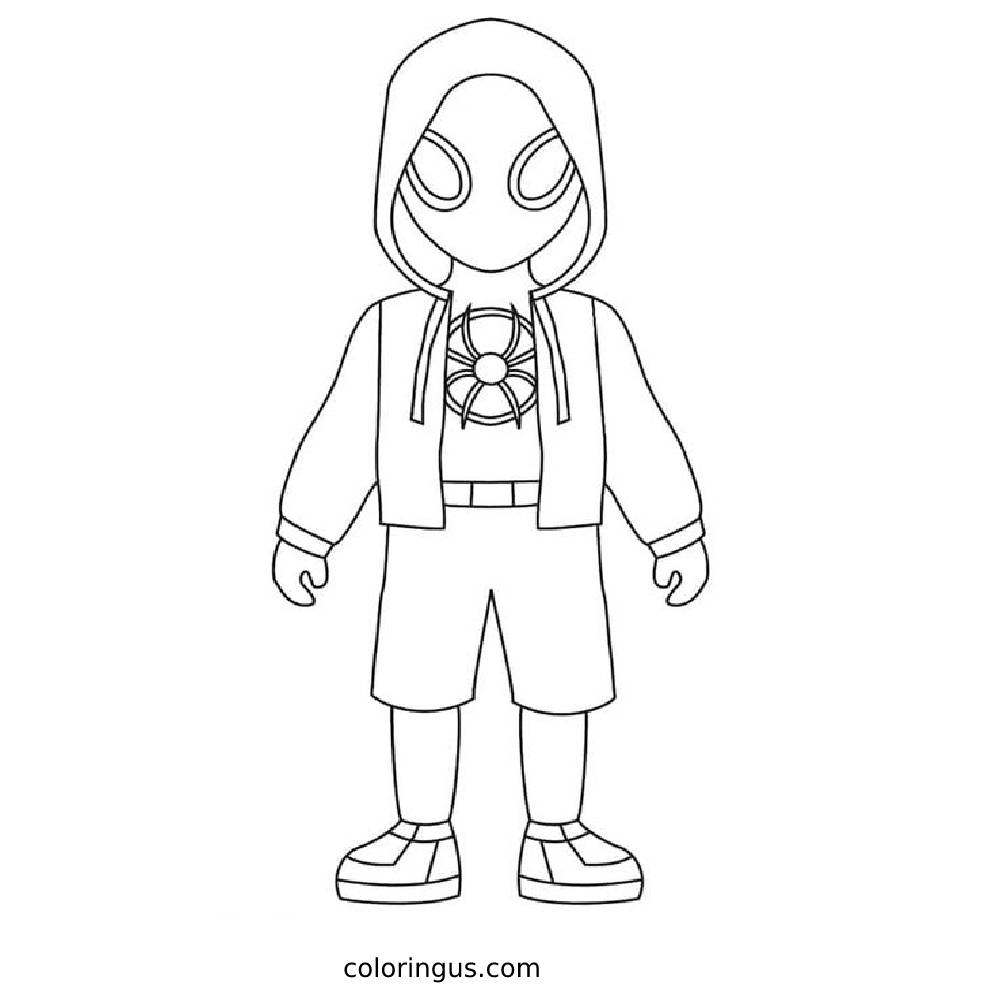 Miles Morales Printable Coloring Page Free Printable PDF Miles Morales Printable Coloring Page Free Printable PDF