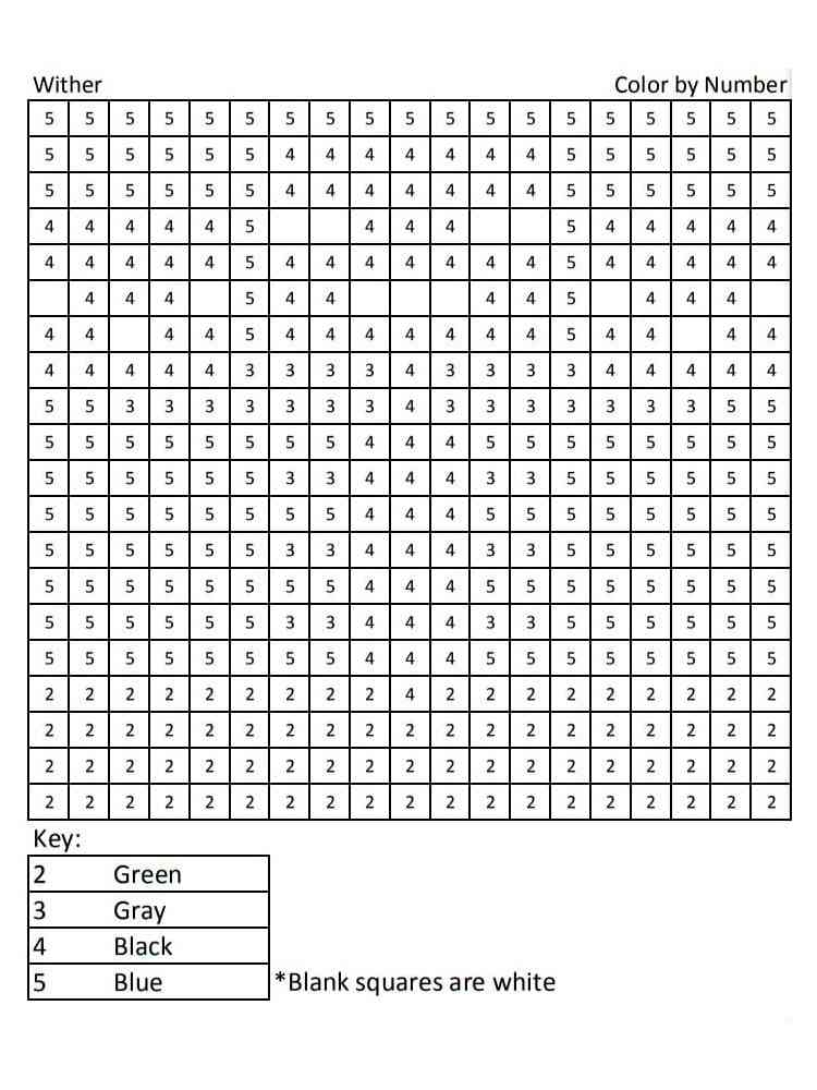 Minecraft Color By Number Printable Coloring Sheets Minecraft Color 