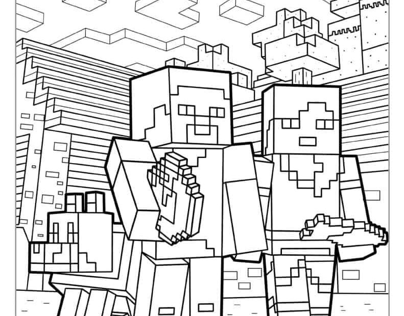 Minecraft Coloring Page Free PDF Printables Coloring Home
