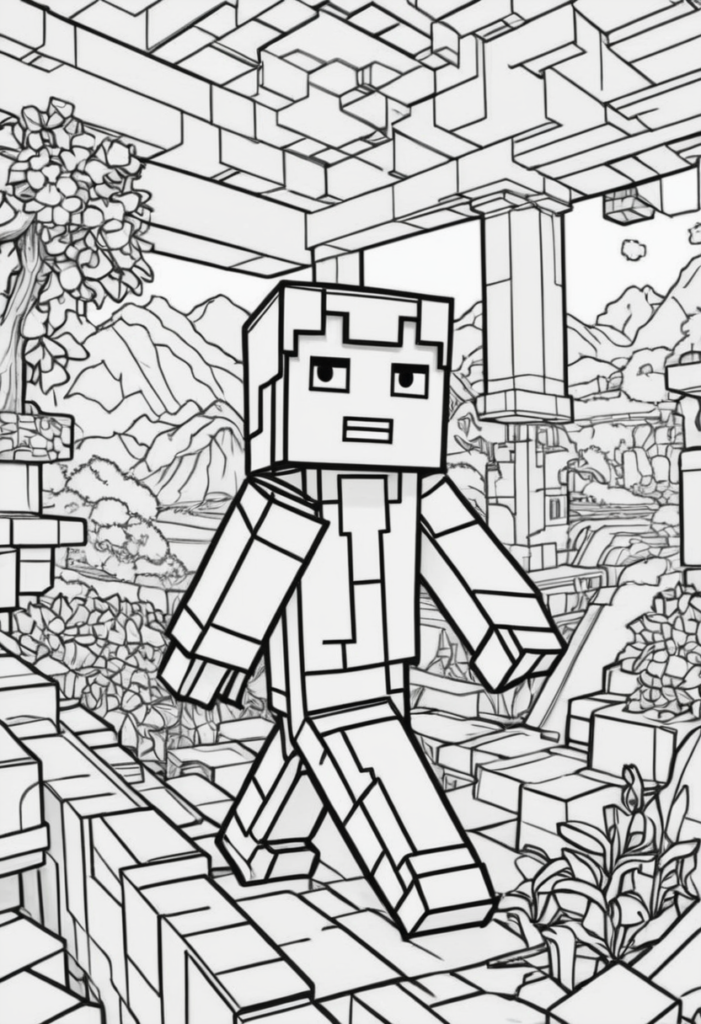 Minecraft printable color pages Minecraft printable color pages