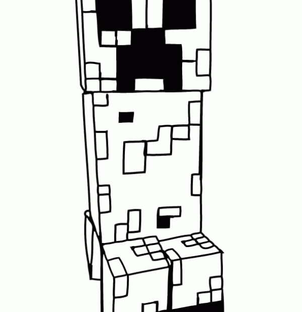Minecraft Creeper Coloring Page Coloring Coloring Quest