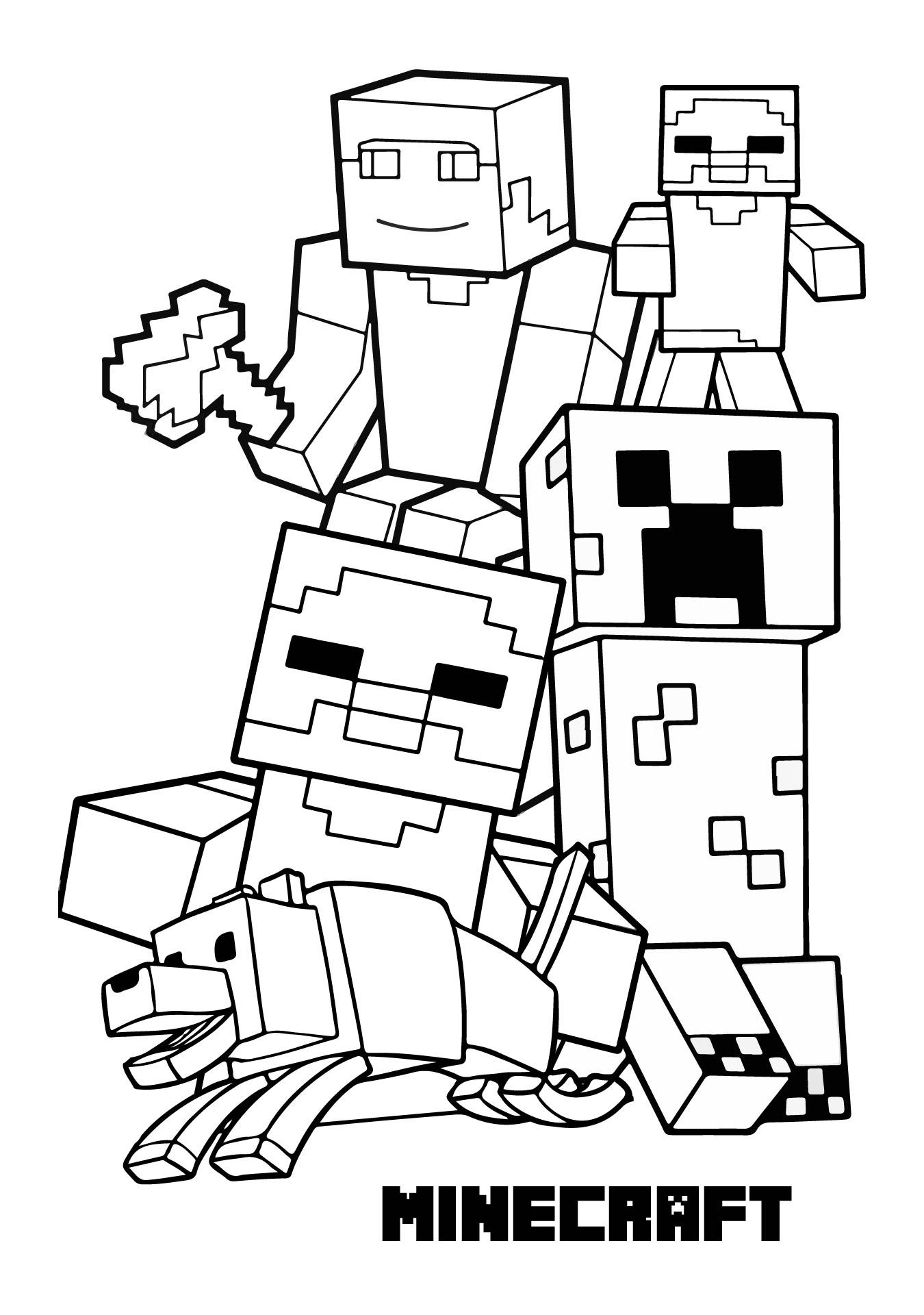 Minecraft Free Printables Coloring Pages For Boys Coloring Books 