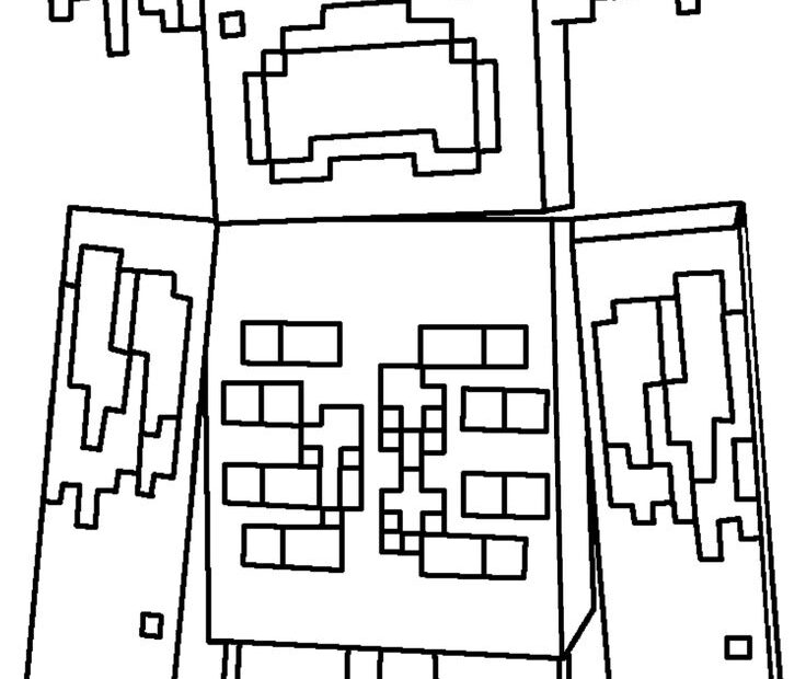 Minecraft Warden Colouring Page Minecraft Coloring Pages Coloring