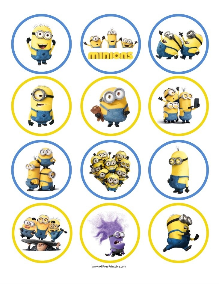 Minions Cupcake Toppers Free Printable Minions Cupcake Toppers Free Printable