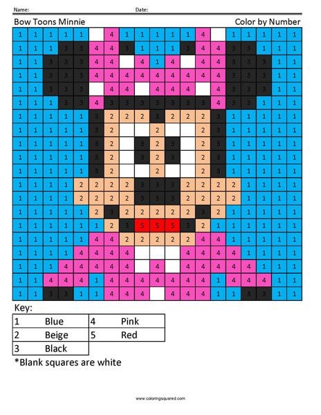 Minnie Bow Toons Coloring Page Coloring Squared Minion Coloring