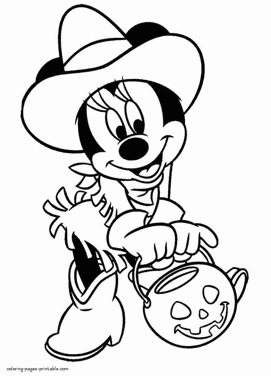 Minnie Halloween Disney Coloring Pages COLORING PAGES PRINTABLE COM