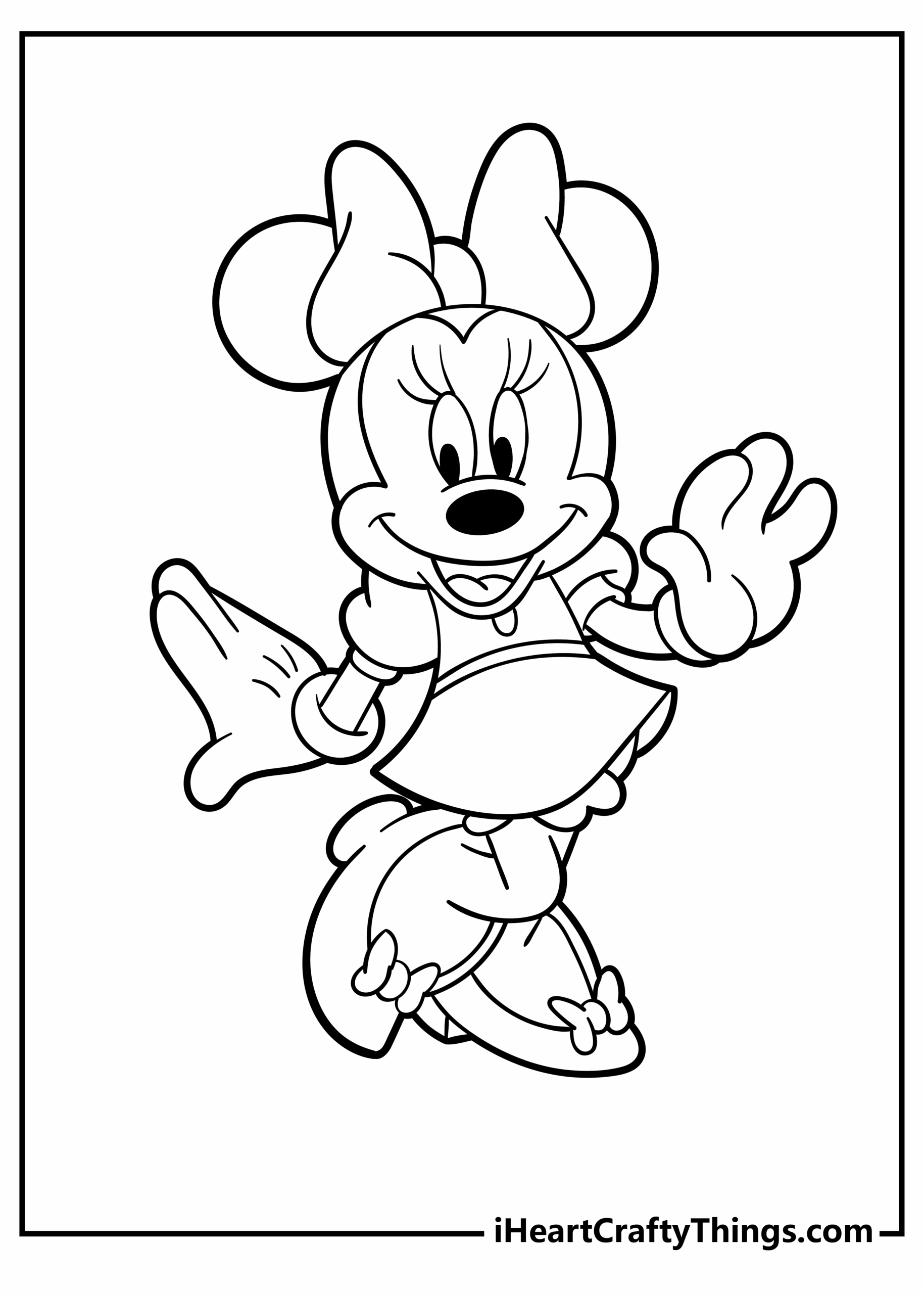 Minnie Mouse printable coloring page