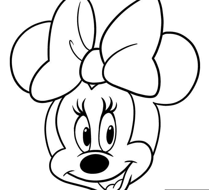 Minnie Mouse Coloring Page Easy Drawing Guides
