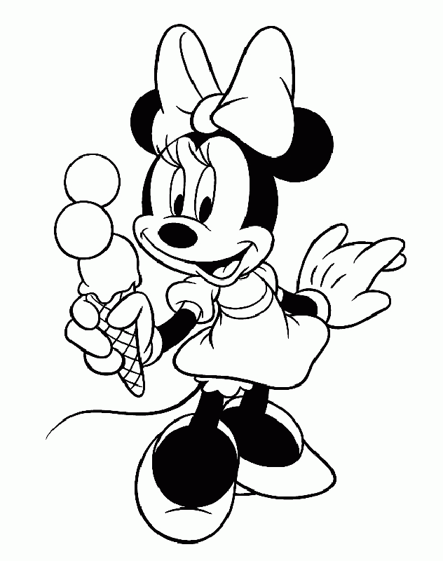 Minnie Mouse Coloring Pages Coloring Home