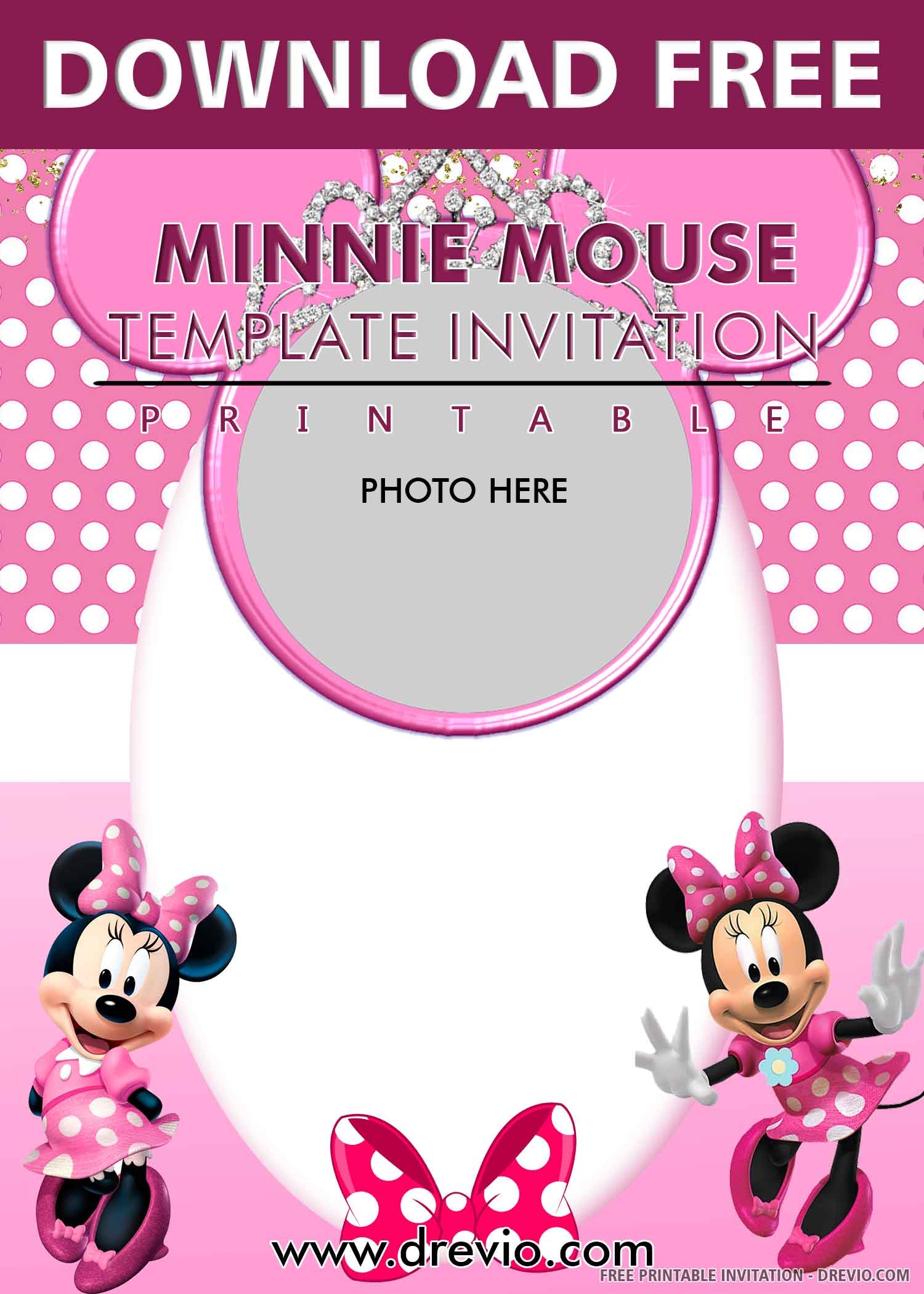 free printable Minnie Mouse invitations free printable Minnie Mouse invitations