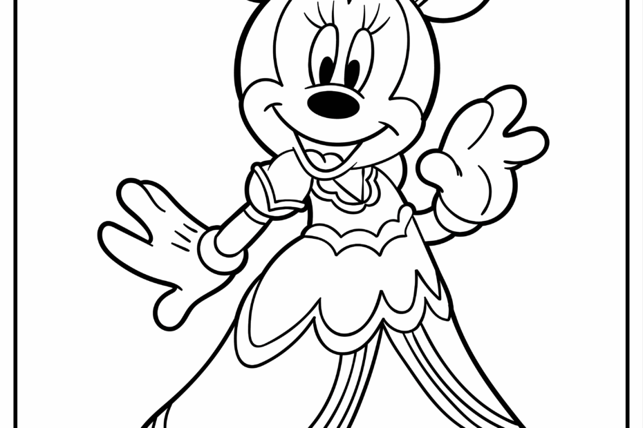 Minnie Mouse Princess Coloring Pages Coloring Pages