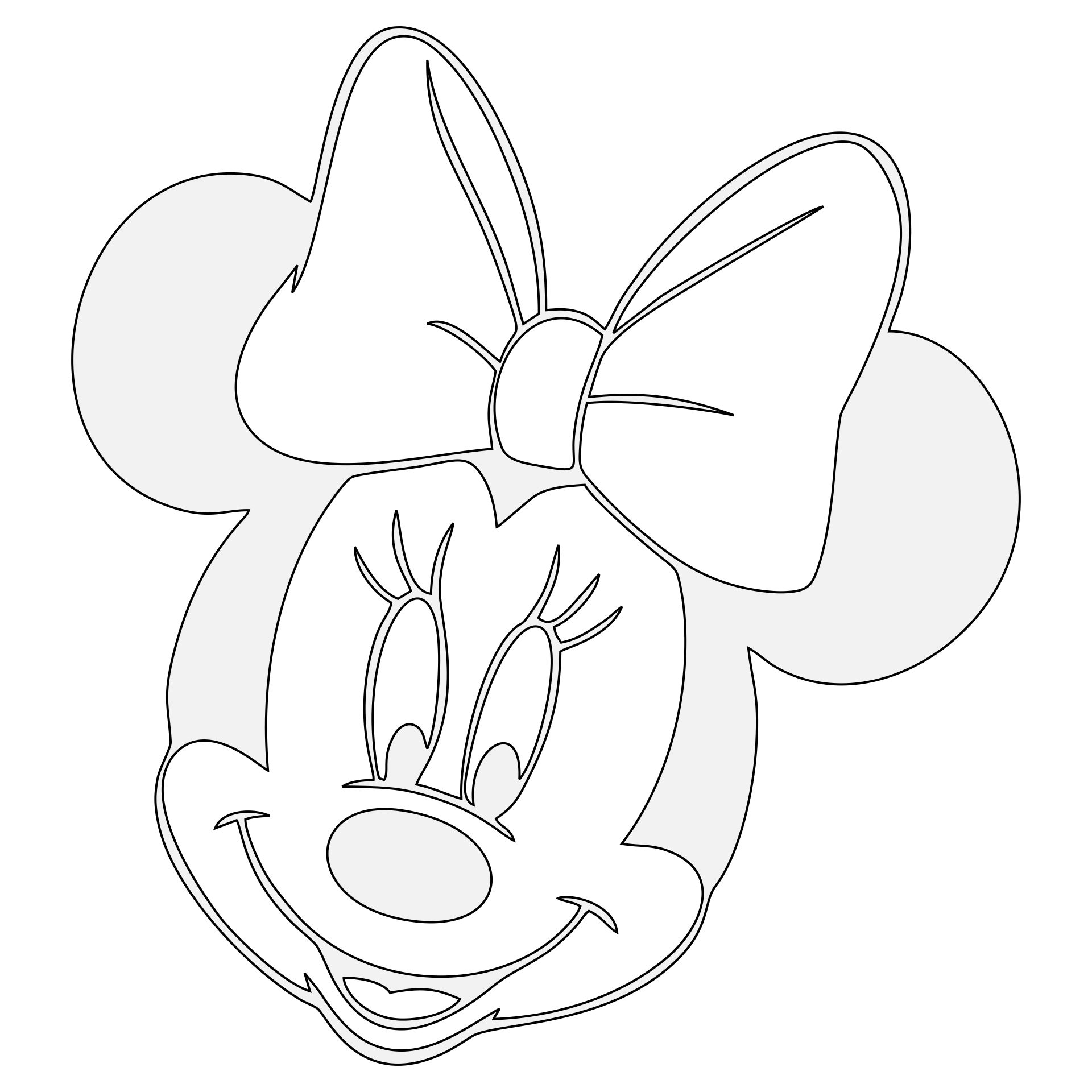 free printable Minnie Mouse template