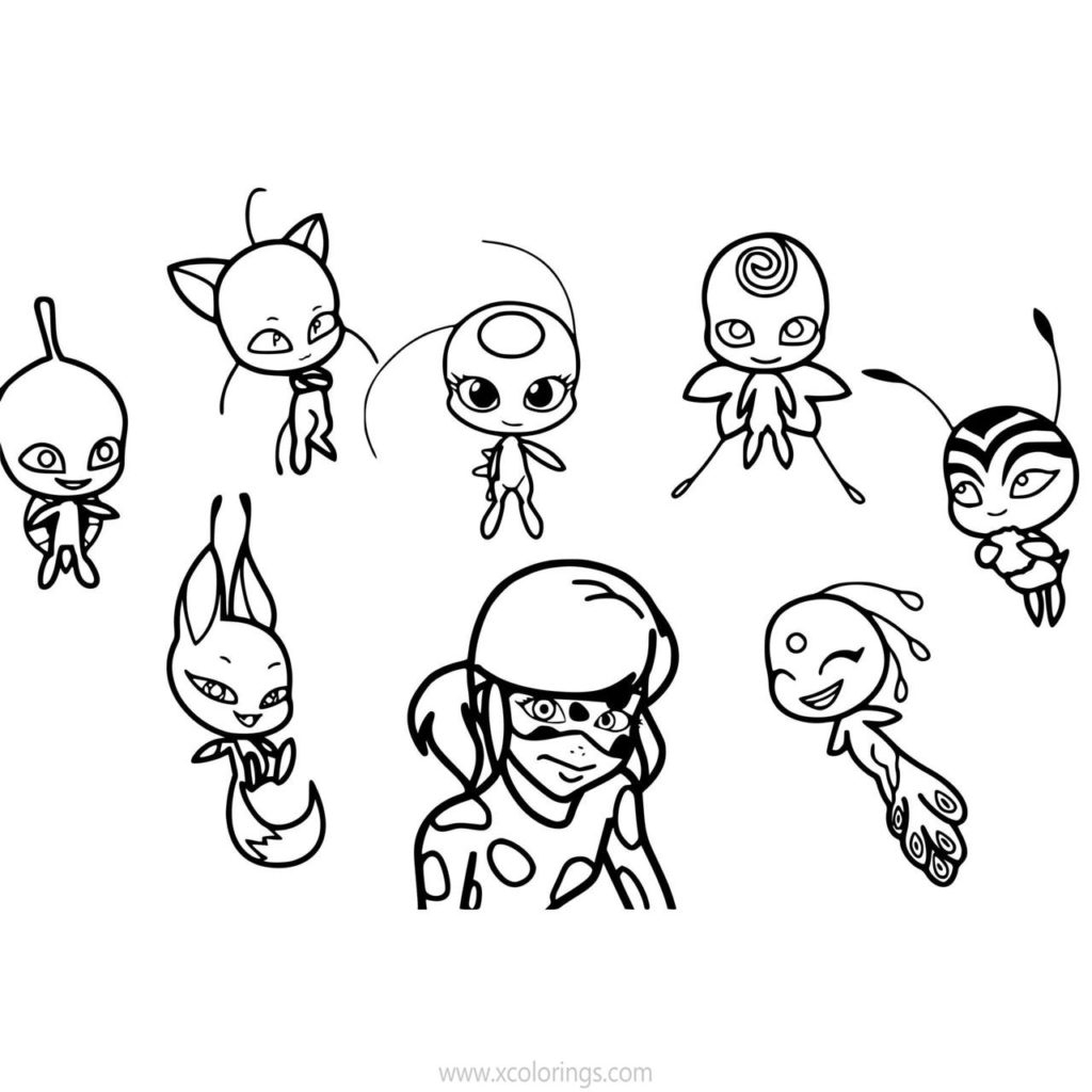 Miraculous Ladybug Coloring Pages Printable XColorings