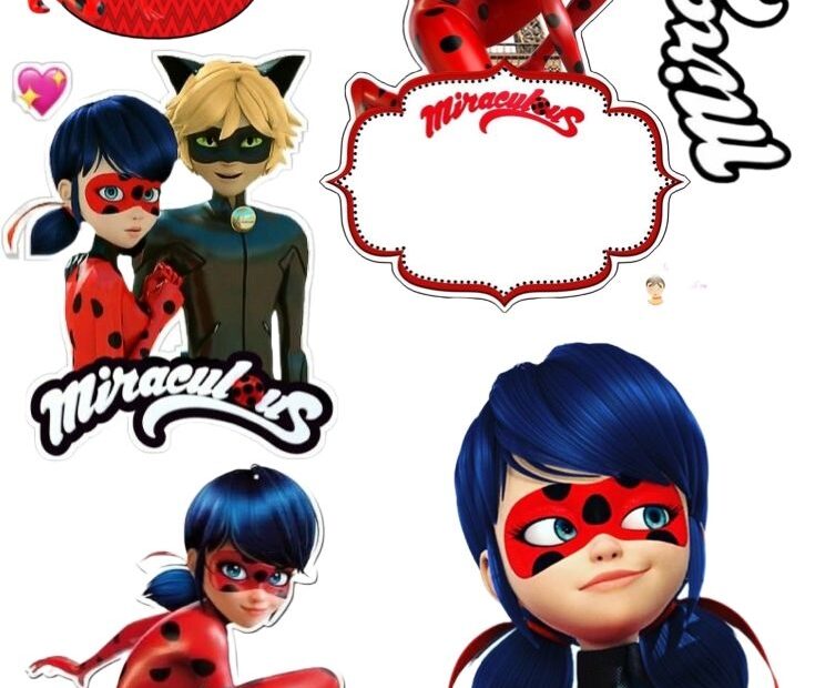Miraculous Ladybug Printable Cake Toppers Ladybug Birthday Party