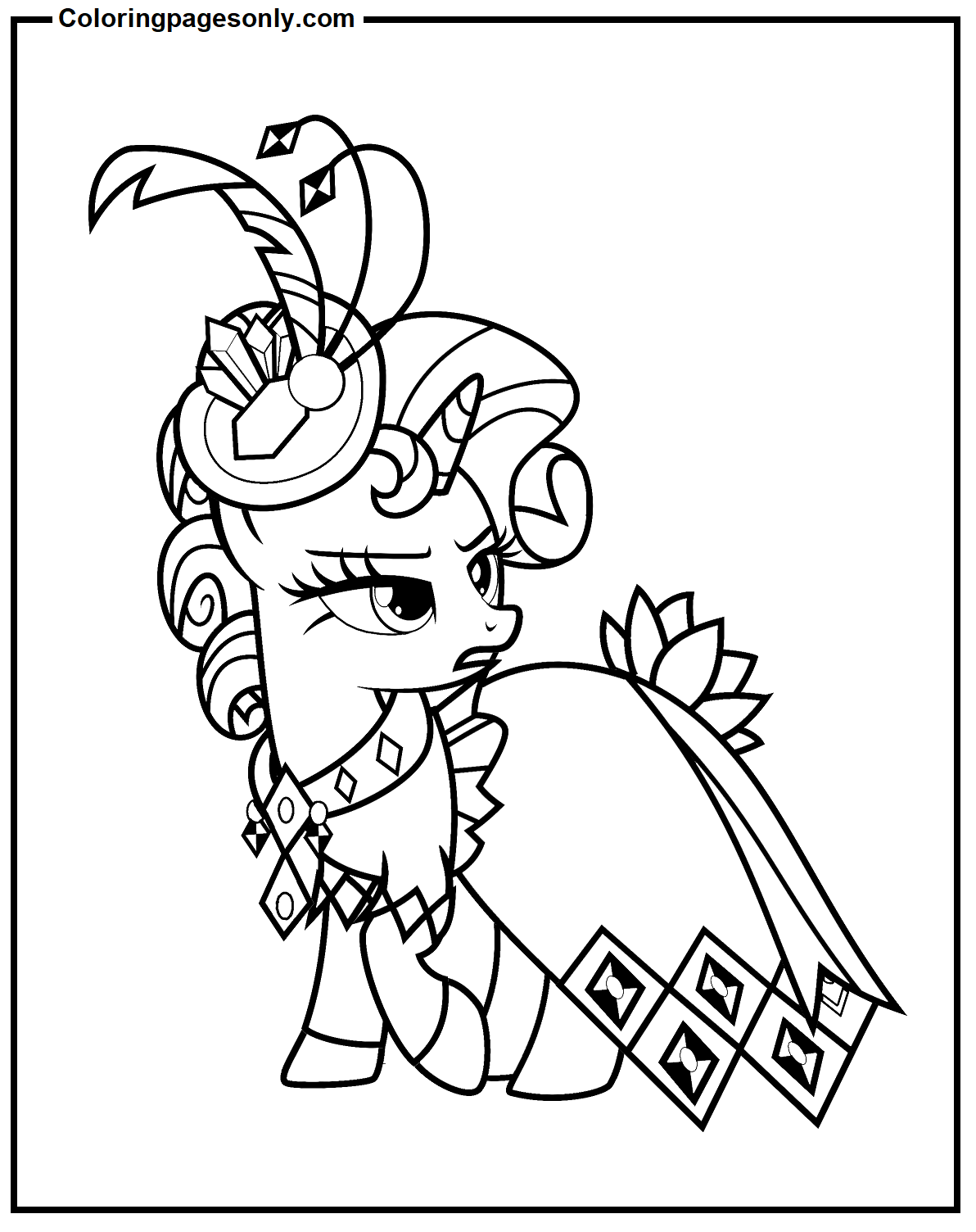 MLP Rarity Free Printable Coloring Page Free Printable Coloring Pages