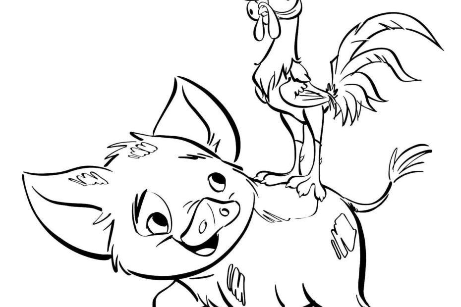 Moana Coloring Pages Pua Pig Free Printable Coloring Pages