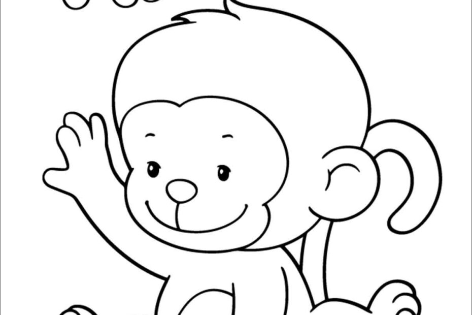 Monkey Coloring Pages ColoringBay