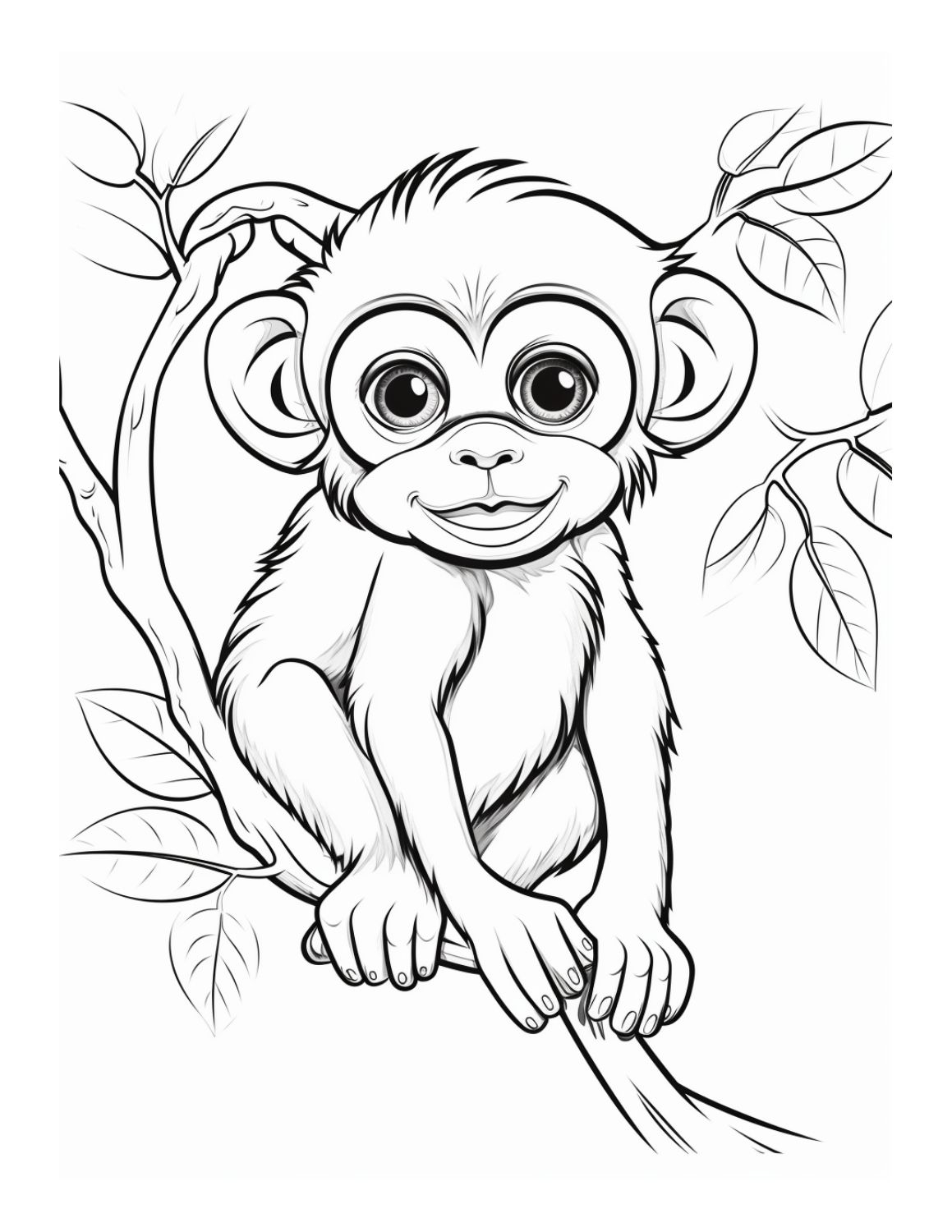 Monkey Colouring Pages Printable Ataglance Printable Calendar