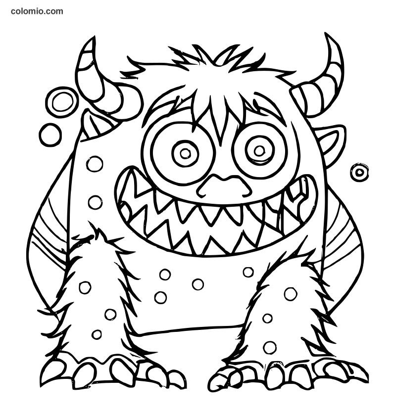Monster Coloring Pages Free Printable Monsters Coloring Sheets