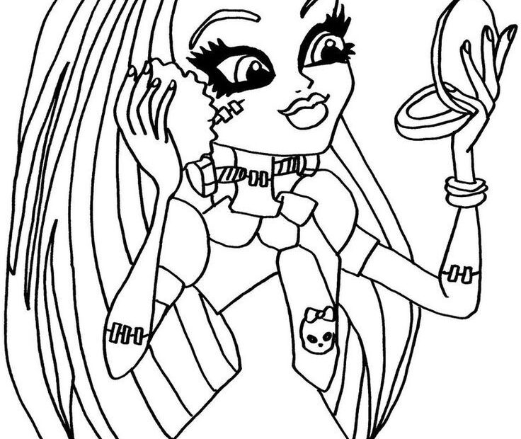 Monster High Frankie Stein Coloring Pages Coloring Home