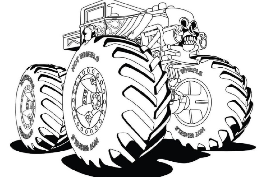 Monster Truck Coloring Pages Free Printable Sheets